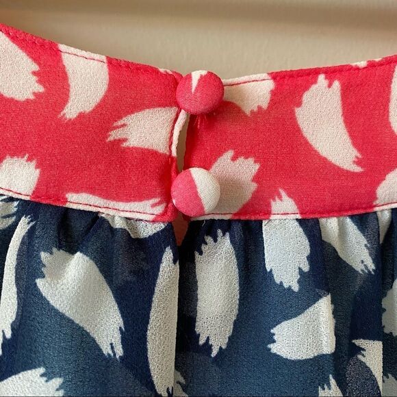 BODEN-SYLVIE Two Tone Pink/Navy Blouse - Picture 9 of 12